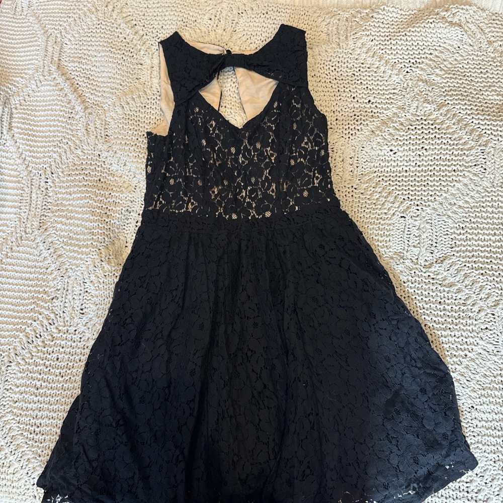 Material Girl Black Cut Out Backless Cocktail Dress